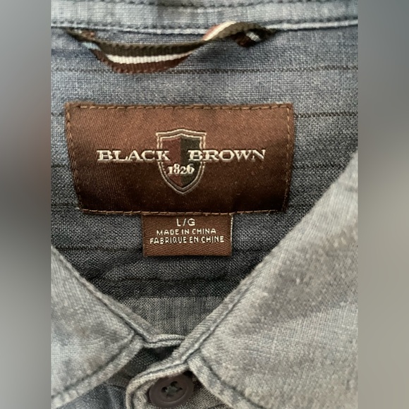 NWT Men’s Linen Shirt, Navy Blue, Sz. Large - Picture 3 of 5